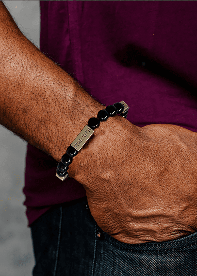 Black Beaded Bracelet