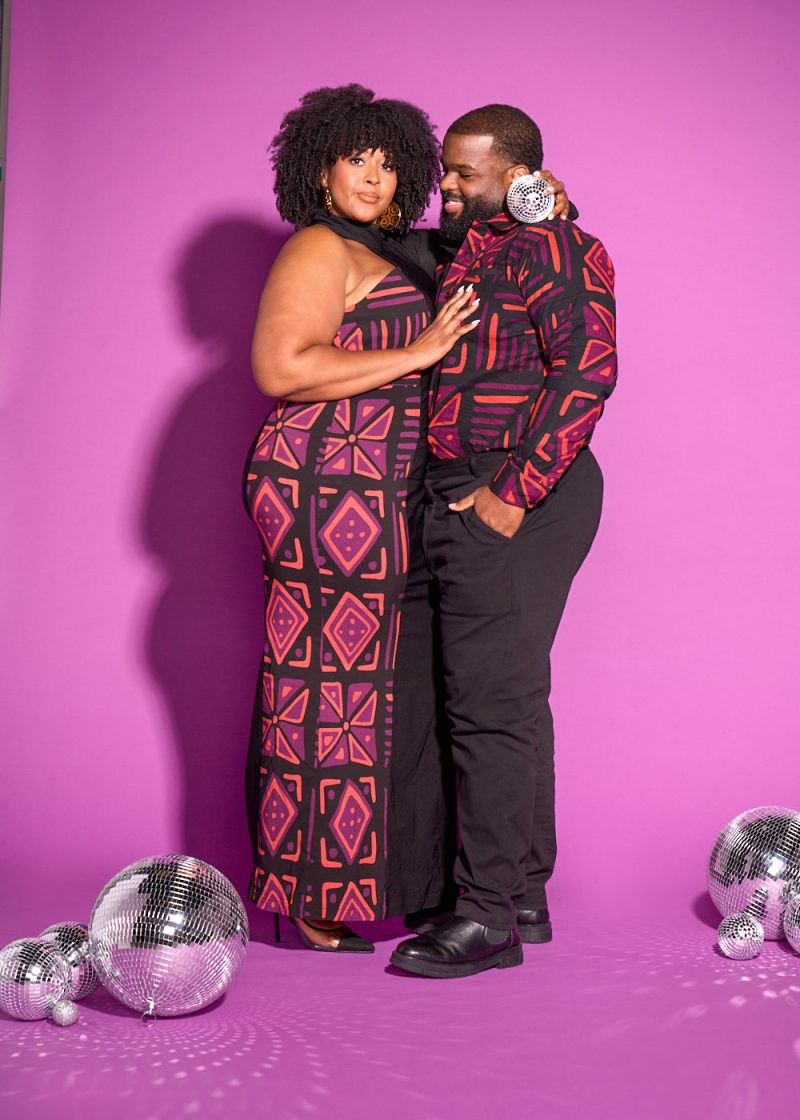 His Hers Chane Elemi AfricanPrint BlackPeach 18