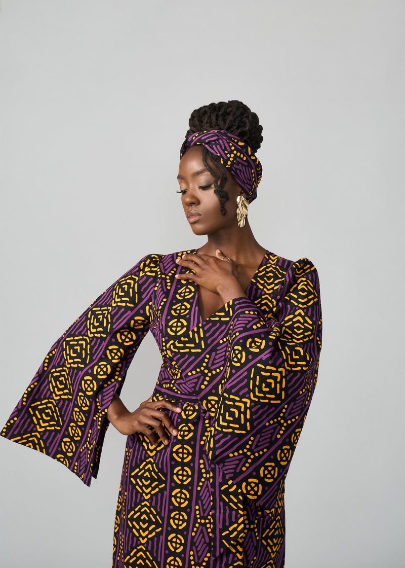 LiyaWomen sAfricanPrintMaxiDress GoldPurpleMudcloth 3 631b4b15 3304 4558 88ca 0933dc7ef086