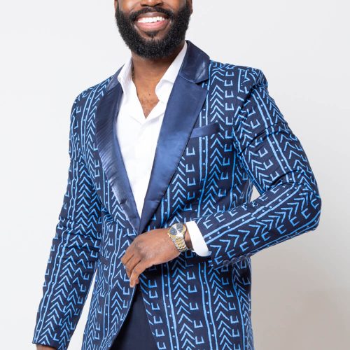 Mens Enofe African Print Color Blocked Blazer Blue Navy Mudcloth 1 6d649a57 0a4e 469e 83d0 8c3466667794