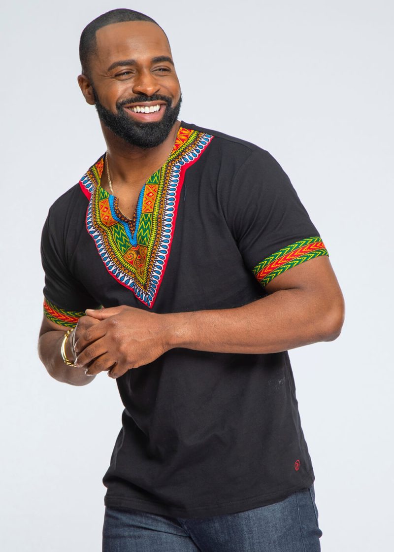 Mens dashiki black1