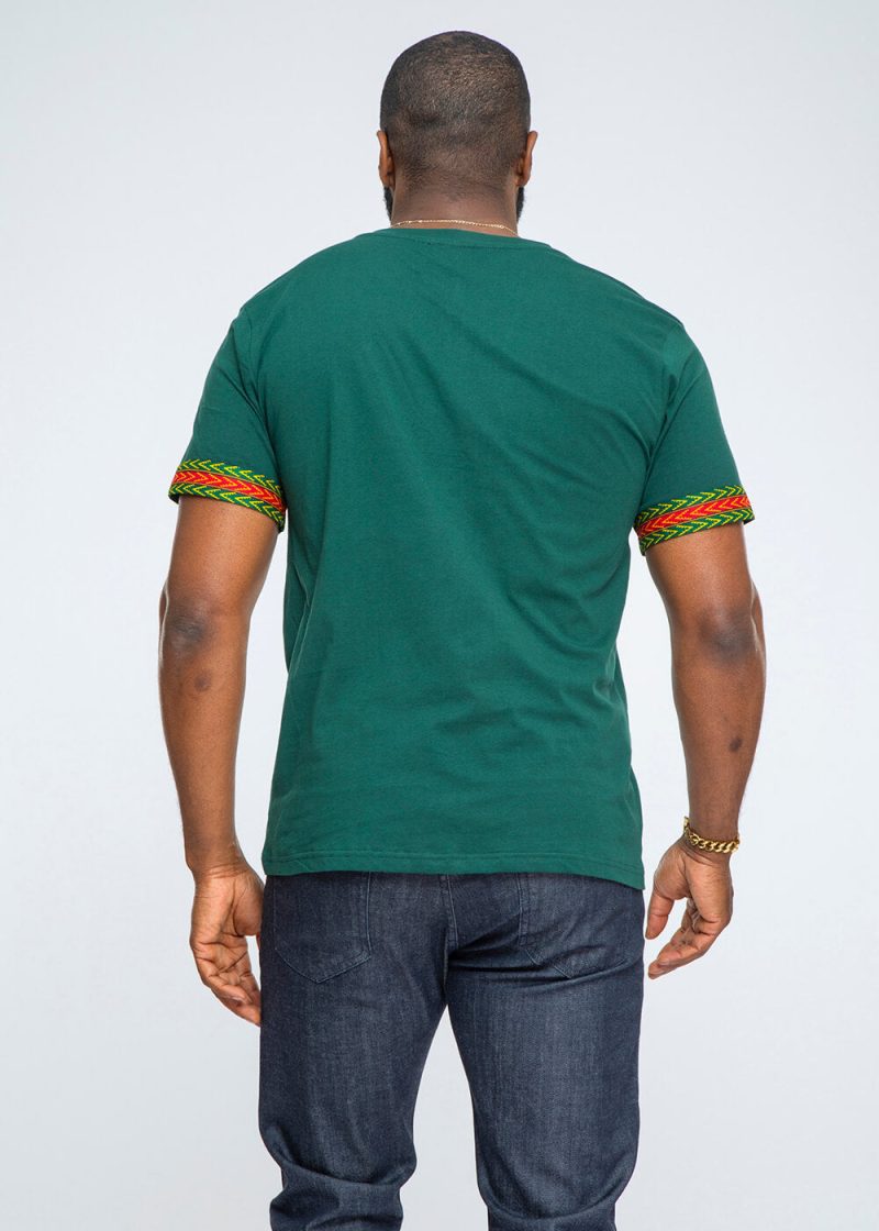 Mens dashiki forest green2