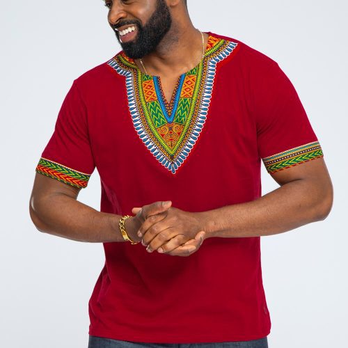 Mens dashiki red5