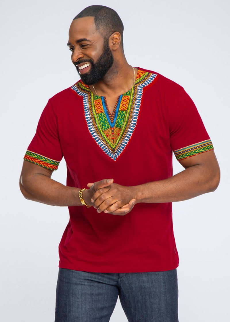 Mens dashiki red5