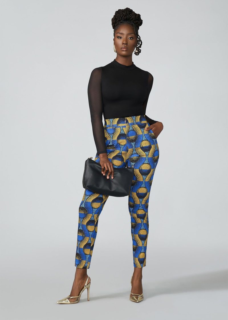 TaliaWomen sAfricanPrintStretchPants BlueGoldCircles 4 458dc068 1553 4753 b41a c4314547d3d5