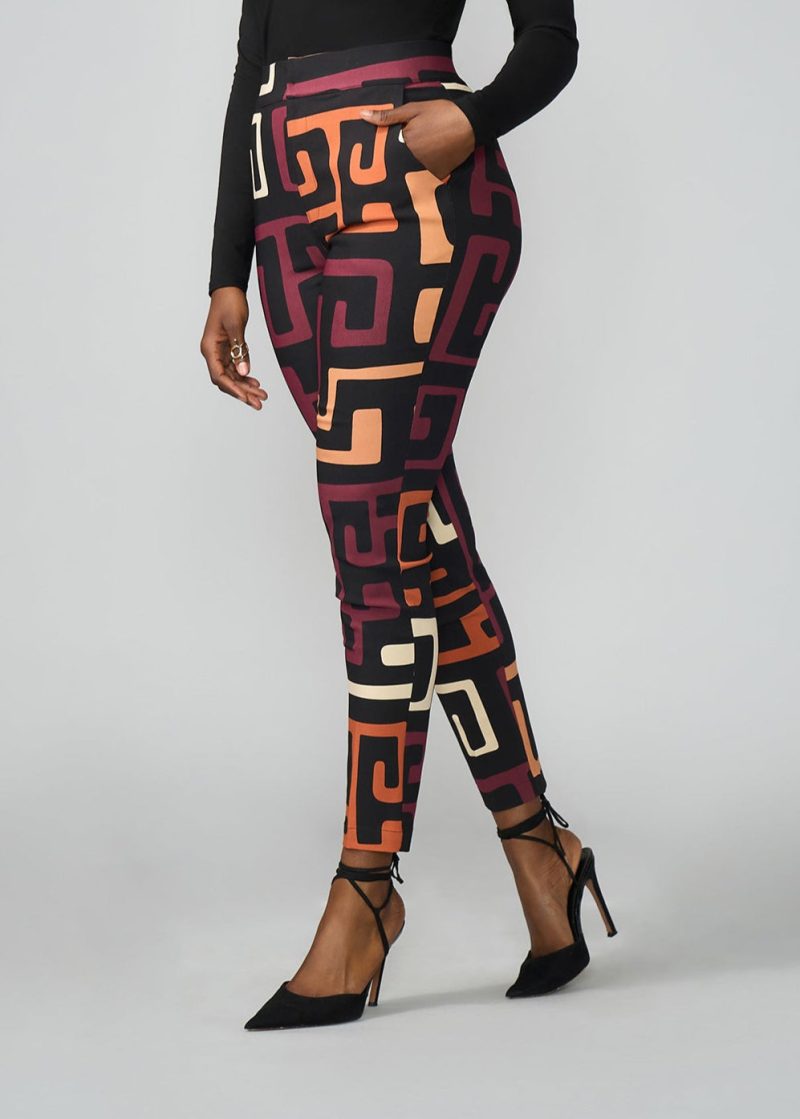 TaliaWomen sAfricanPrintStretchPants NeutralKubaGeometric 5 3effb327 778b 488e 8536 f0e256ff195c