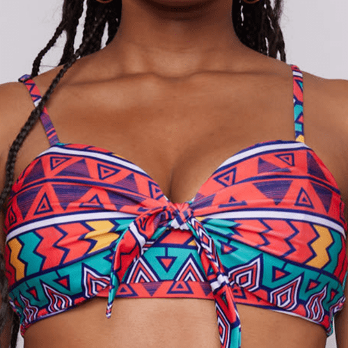 Womens Asilia African Print Bandeau Rainbow Tribal1