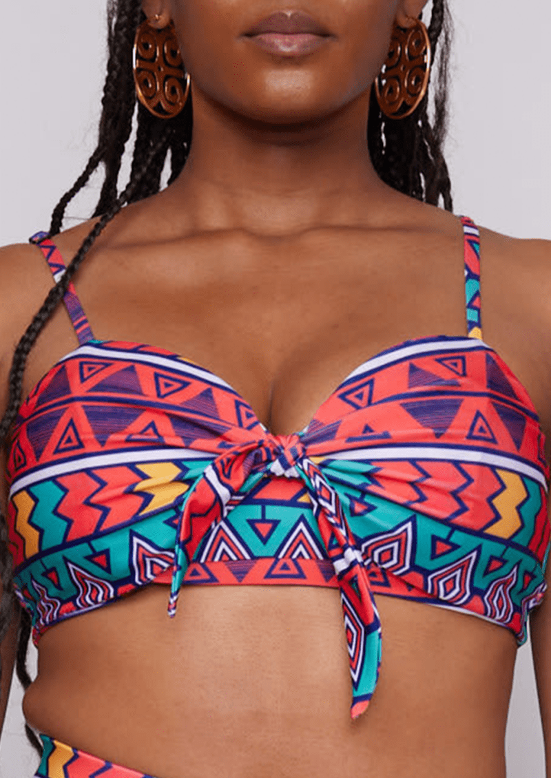 Womens Asilia African Print Bandeau Rainbow Tribal1