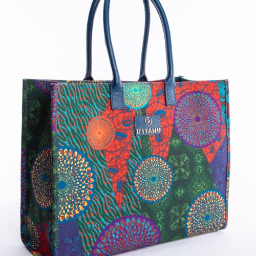 Womens Nabile African Print Tote Bag New Harvest Multipattern4