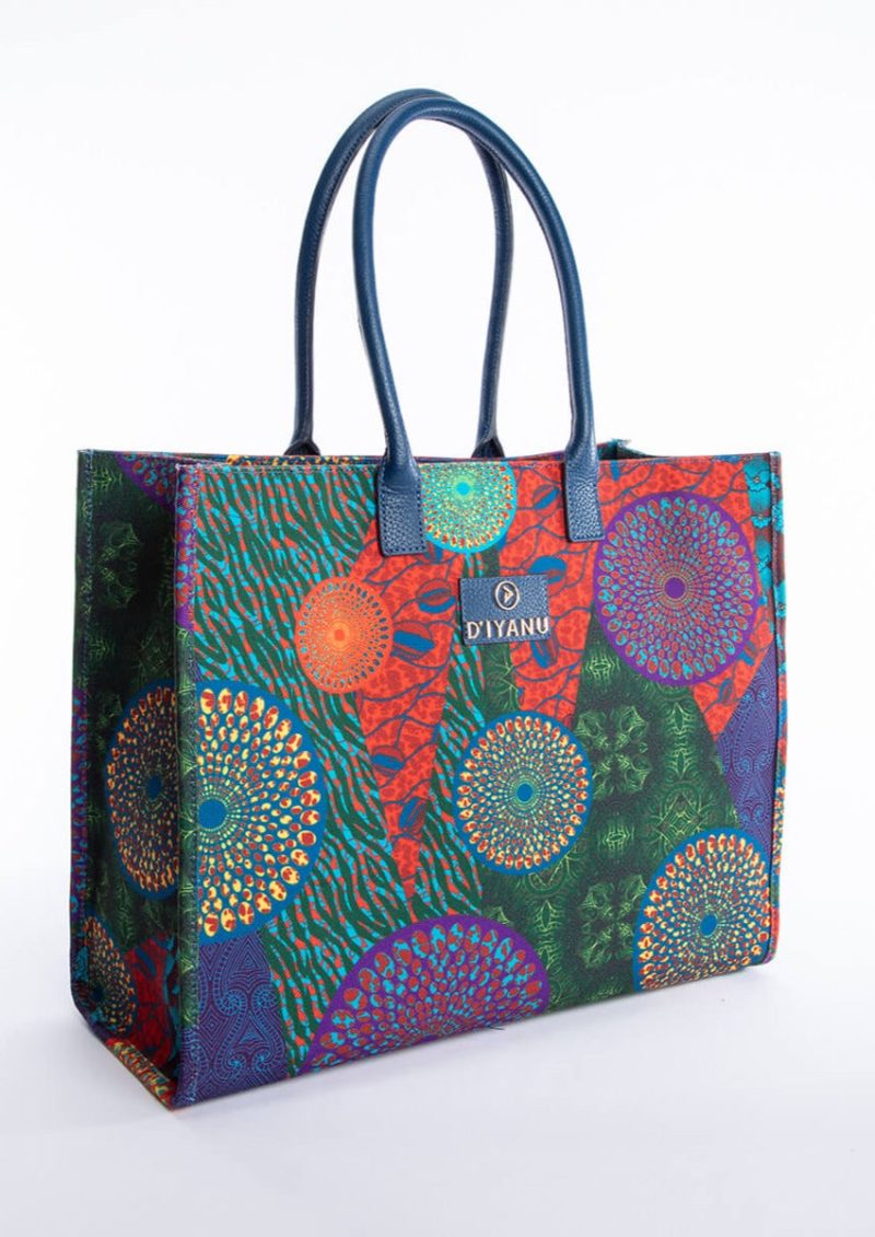 Womens Nabile African Print Tote Bag New Harvest Multipattern4