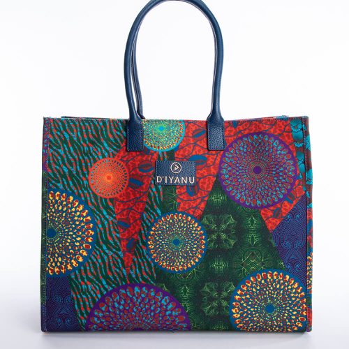 Womens Nabile African Print Tote Bag New Harvest Multipattern5