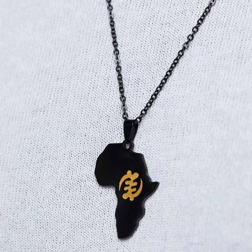 accessories adinkra africa map black necklace supremacy of god symbol 1