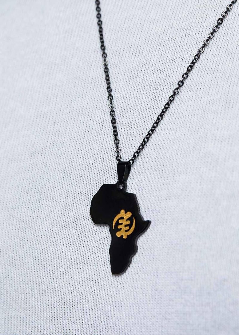 accessories adinkra africa map black necklace supremacy of god symbol 1