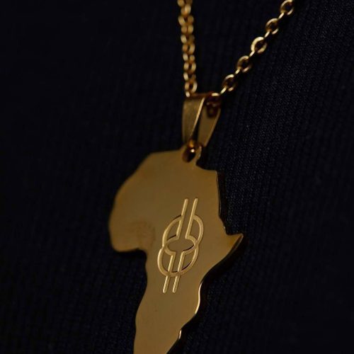 accessories adinkra africa map gold necklace wisdom knot symbol 2