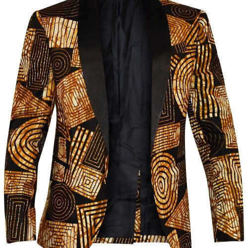 jackets rammy men s african print blazer black brown geometric 4