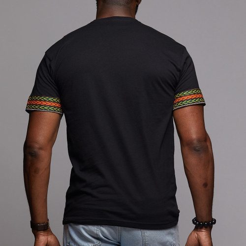 men s african print dashiki t shirt black 4